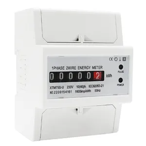 XTM75S-U Electric Single Phase Two Wire AC 230V 100A Power Energy Meter Din Rail kWh Meter