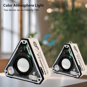 Haut-parleur sans fil <span class=keywords><strong>Triangle</strong></span> Mech de haute qualité avec basses profondes Petit canon en acier Son <span class=keywords><strong>HiFi</strong></span> Boîte de son portable pour ordinateur de bureau - Product Image 5