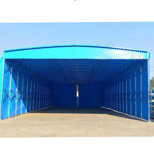 Tente coulissante pliable et rétractable en PVC pour protection contre la pluie - Abri mobile à roulettes - Grande Vente - Product Image 2