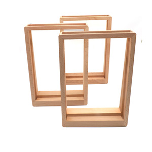 Wooden Photo <b>Frame</b> <b>Square</b> Solid Wood Desktop Display Stand Handmade Multi Size Specimen <b>Frame</b> - Product Image 1