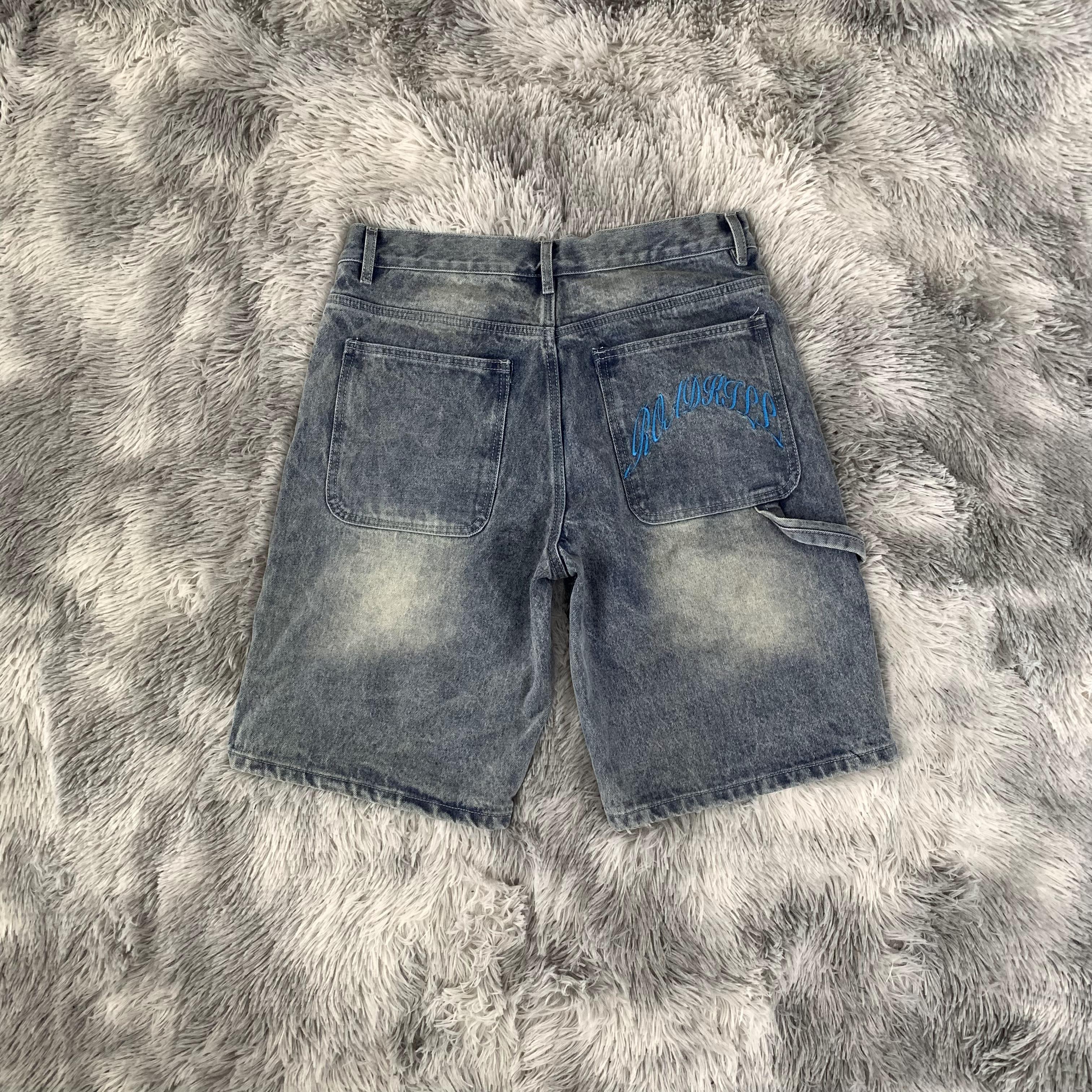 【JEMUT】23SS★ Kurz Carpenter Denim Half Pants DENIMGUYS Custom Mens Streetwear Carpenter Short Pants