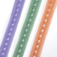 Bande élastique à bord picoté de couleur personnalisée, dentelle festonnée, pour soutien-gorge et lingerie