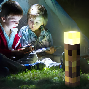 Phong cách hiện đại cho cho Minecraft <span class=keywords><strong>Led</strong></span> đèn pin <span class=keywords><strong>Torch</strong></span> đêm đèn USB có thể sạc lại tường ánh sáng ABS màu-thay đổi màu vàng cho - Product Image 6