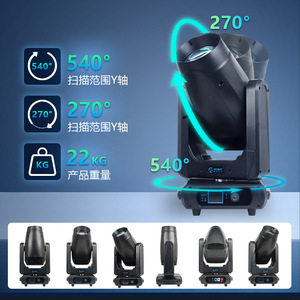ไฟส่องเวทีแบบเคลื่อนย้ายได้ Jiechuang 500W รุ่นสามในหนึ่ง สำหรับงานแต่งงาน บาร์ และเวที - Product Image 4