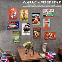 Affiche Métallique Vintage Rétro Voiture Moto 20x30cm – Enseigne Murale en Étain pour Service Automobile, Décoration Murale pour Maison, Bar, Club, Garage – Vente en Gros