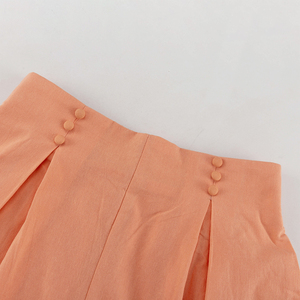 <span class=keywords><strong>Pantaloni</strong></span> a maniche a sbuffo e <span class=keywords><strong>pantaloni</strong></span> larghi in cotone alla moda autunnale Set di due pezzi completi da donna Combinaison Femme Pantalon - Product Image 6