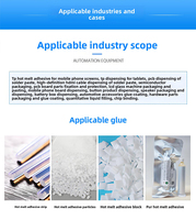 Machine de distribution de colle thermofusible entièrement automatique de bureau avec valve piézoélectrique visuelle, pulvérisateur rotatif et composants essentiels du moteur