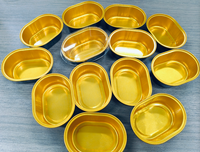 50ml Käsebox, längliche Backform aus Aluminiumfolie, Pudding-Muffin-Form, Einweg-Kuchenform aus Aluminiumfolie