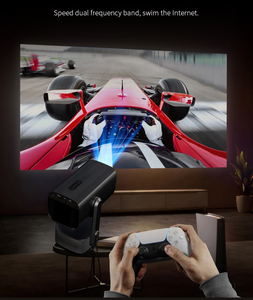 Proyector Inteligente Original <span class=keywords><strong>de</strong></span> Fábrica, Mini Portátil, con Batería Integrada, Keystone Automático, 720P, 4K, Android 11, WiFi 6, BT 5.2, Luz Mágica RGB - Product Image 6