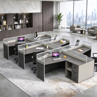 Nouveau produit, bureau d'ordinateur en bois moderne en forme de L, solide et sécurisé, avec un grand rangement