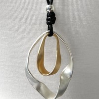 Ensemble collier et boucles d'oreilles en acier inoxydable, cordon réglable, pendentif vintage européen pour femme, accessoires de mode pour pull
