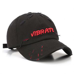 Casquette de baseball déchirée personnalisée de haute qualité, 6 panneaux, 100 % coton lavé, style vintage, réglable, avec logo brodé en 3D - Product Image 4