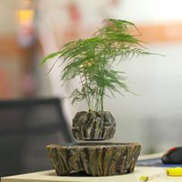 Levitasi Pot tanaman Modern berputar 360 derajat, Bonsai apung magnetik dekorasi rumah pintar meja Pot tamu