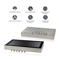 15.6 İnç Paslanmaz Çelik Ip66 Optik Bağlantılı PCAP Dokunmatik Ekran Hepsi Bir Arada Bilgisayar Duvara Monte Endüstriyel Panel Tablet Bilgisayar