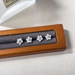 S925 Sterling Silver Flower Stud <b>Earrings</b> For Women Everyday Wear 925 Silver Ear <b>Posts</b> Plum Blossom Design - Product Image 3
