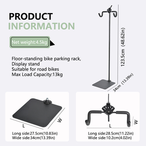 Support de support pour porte-vélos intérieur/extérieur Nouveau design <span class=keywords><strong>Rangement</strong></span> de <span class=keywords><strong>garage</strong></span> facile à utiliser avec une capacité de charge maximale de 13 kg - Product Image 3