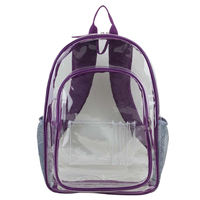 Tas Ransel Transparan Gradien Ringan dan Stylish dengan Tali Serut untuk Anak Perempuan, Sekolah, Olahraga, Liburan, Gym, Set Tas Selempang