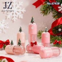Emballage de cosmétiques Jinze prêt à expédier 4.3ml Tube de brillant à lèvres mignon Logo de conception de conteneur de glaçure à lèvres vide pour le maquillage
