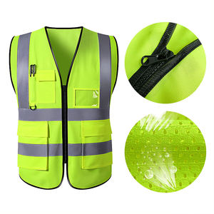 2025 ropa de trabajo de construcción Unisex personalizada seguridad de alta visibilidad motocicleta chaleco de seguridad reflectante impermeable LED Flash 100% - Product Image 2