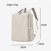 Sac à dos unisexe classique haut de gamme en polyester Oxford imperméable et durable, avec airbag géométrique antichoc, grand format, pour ordinateur portable et loisirs