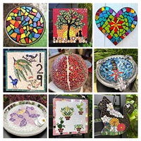 Azulejos de Mosaico de Vidrio Sueltos Irregulares de Cristal Reciclado a Granel para Proyectos de Manualidades y Decoración DIY