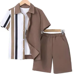 wholesale teen boys cotton baby boy clothing set shirt pants shorts summer kids clothing sets for 1-5 years boys