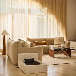 Nuevo diseño, sofá cama para mascotas, camas personalizadas para perros Marshmallow, cubierta de Boucle lavable, cama de compresión acogedora de espuma para dormir - Product Image 4