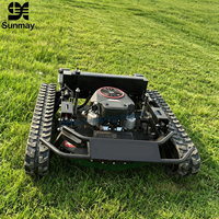 Nouvelles Offres Exceptionnelles : Tondeuse à Gazon Télécommandée 22 CV Monocylindre, Châssis Chenillé Industriel Tout-Terrain avec Pelle de Poussée, Certifiée CE