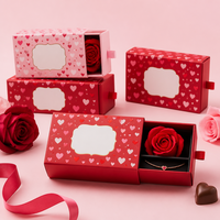 Adorno Navideño de Copo de Nieve Metálico para Exhibición, Caja de Regalo con Cajón para Taza y Vela, para Programa de Suministro de Embalaje Festivo Personalizado