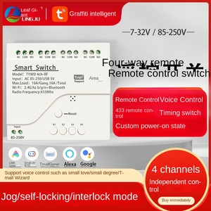 Module de relais de commutation à distance pour téléphone mobile Graffiti Smart à quatre voies, contrôle d'accès pour portail roulant, 10A, Tmall Wizard love - Product Image 4