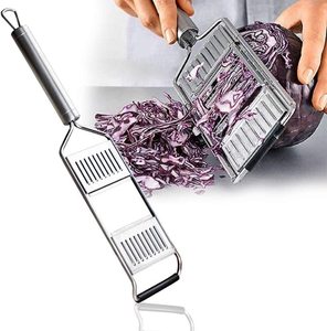 Éminceur de légumes multifonctionnel pour la <span class=keywords><strong>maison</strong></span> et la cuisine, en acier inoxydable SS304, coupe-légumes réglable 3-en-1, râpe manuelle commutable - Product Image 4
