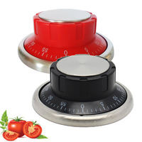 Timer Dapur Mekanik Plastik 60 Menit Desain Silinder Kontrol Sentuh Pengoperasian Mudah Tanpa Layar Timer Kreatif