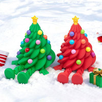 Modèle d'arbre de Noël imprimé en 3D, ornement de bureau créatif, décoration de Noël originale pour la maison, décoration de chambre, artisanat en plastique