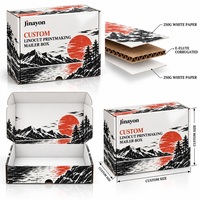 Boîte d'expédition personnalisée en carton ondulé brillant pour emballage e-commerce, impression linogravure