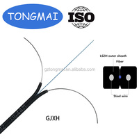 Cable de Fibra Óptica Monomodo para Interiores, Tipo Arco, 1 Núcleo, GJXH FTTH, con Cubierta de LSZH o PVC, Venta al Por Mayor