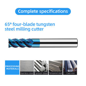 เครื่องตัด CNC การประมวลผลที่หยาบทนต่อการสึกหรอ เครื่องมือตัด CNC เหล็กทังสเตนโซลิดคาร์ไบด์ฟันหยาบสี่ขลุ่ย - Product Image 2