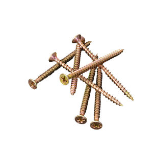 สกรูชิปบอร์ดแบบหัวแบน Din7502แผ่นสังกะสีสีเหลืองฟาสโตสำหรับบอร์ดอนุภาคแผ่นไม้อัด - Product Image 4