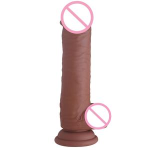 Siliconen Dong-Superieure 10 Functie Vibrerende Realistische Dildo One-Key Burst Waterdichte Lage Ruis Niet-Latex Usb Oplaadbare Seks - Product Image 2