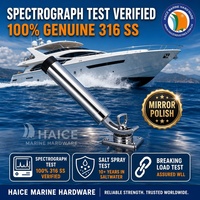 Support de canne à pêche pivotant en acier inoxydable 316 pour pont marin, rotation 2x12 pouces, réglable à 360° et 90°, accessoires pour bateaux, yachts et navires