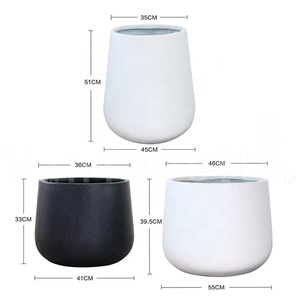 Jardinière en béton blanc, belle et grande, <span class=keywords><strong>pour</strong></span> plantes et fleurs - Product Image 5