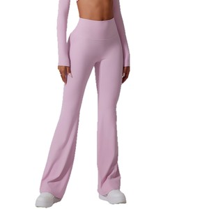 Pantalones de nailon de terciopelo acampanados de cintura alta, cepillados, moldeadores, para deportes al aire libre, a media pantorrilla, con sensación de segunda piel, ¡los más vendidos y recién llegados! - Product Image 2