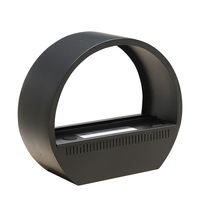 Cheminée électrique circulaire 3D à sept couleurs de style européen à commande vocale avec télécommande pour la décoration de la maison