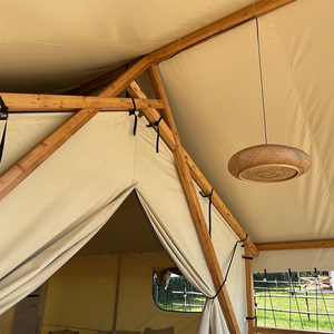 Lều cắm trại Safari sang trọng với khung thép hai lớp bếp & mái hiên kiểu khách sạn - Product Image 1