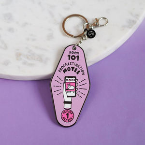 カスタムプロモーションメタルハードエナメルキーリングスクールレトロヴィンテージホテルルームモーテルキーホルダー - Product Image 3