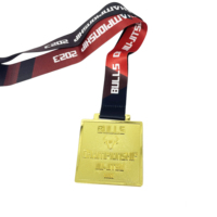 Médaille de sport de qualité supérieure, trophée d'or pour marathon, course à pied, basketball