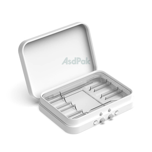 Boîtes rectangulaires en fer blanc dépoli avec coulisses, pour cosmétiques, chewing-gums, bonbons - Emballage alimentaire de qualité offset - Product Image 2