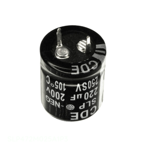 Distribuidor Autorizado SLP472M025A1P3 Condensador de Aluminio de 4700 uF, 20%, 25V, Montaje Superficial (SMD) y de Orificio Pasante - Product Image 1