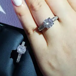 Moda Jóias Anéis bague personnalisable 24K 18K Ouro Designs Homem Coração 2 Carat Aço Inoxidável Branco Para Meninas Druzy Anéis