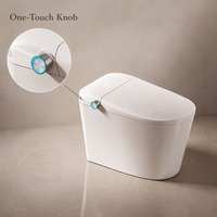 WC intelligent avec ouverture automatique du couvercle, siège chauffant, lavage à l'eau chaude et télécommande