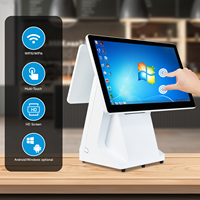 Moniteur de caisse enregistreuse tactile capacitif à double écran 15.6 + 11.6 FHD avec imprimantes 58mm Scanners pour supermarchés Restaurant
